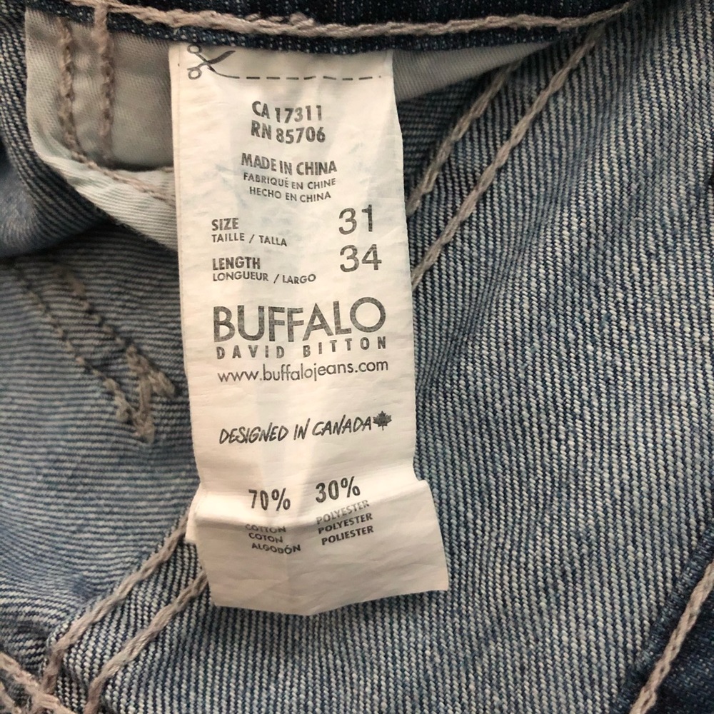 David Bitton Buffalo Jeans Brady Straight 31x34 - Picture 8 of 8